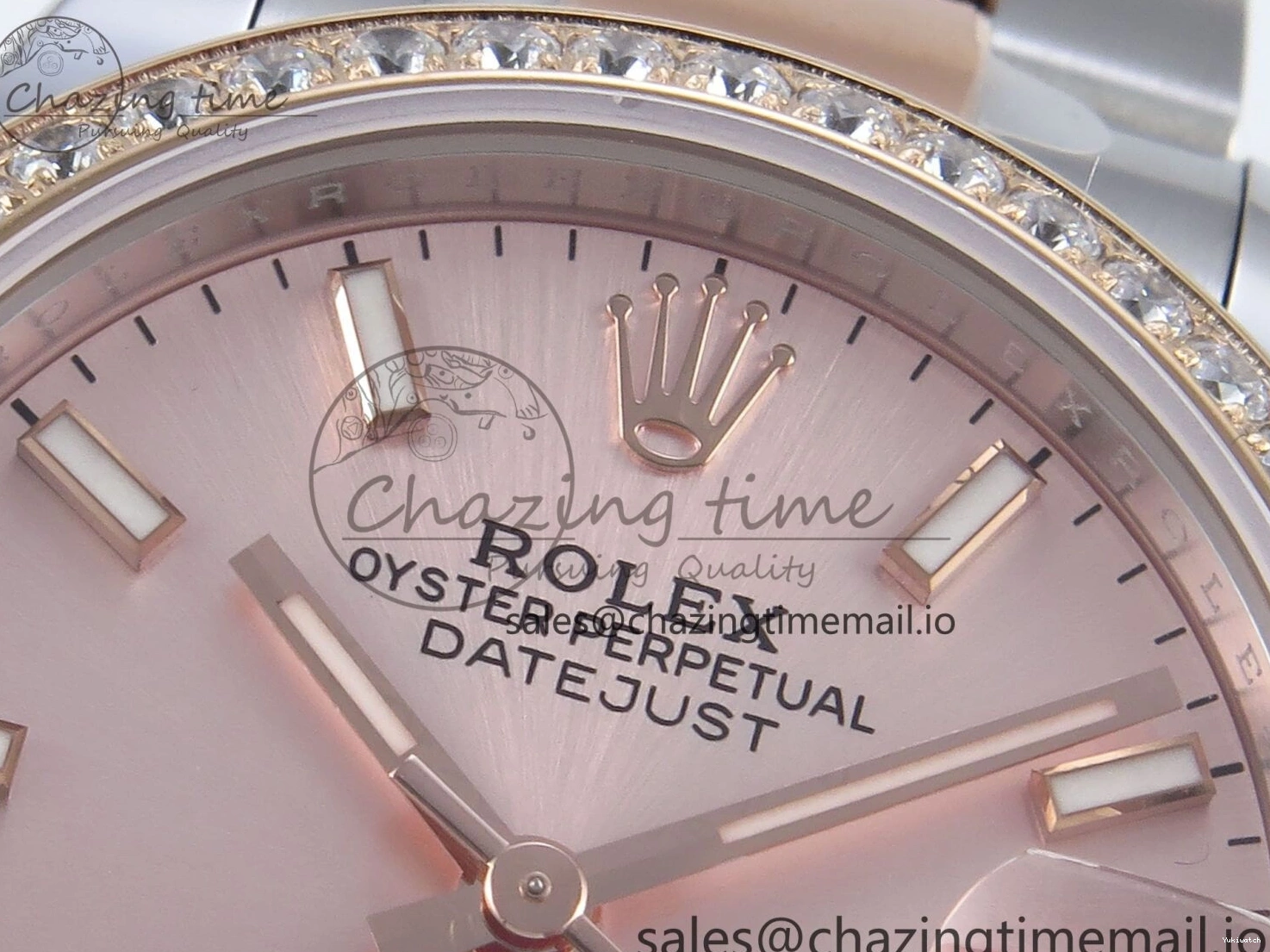 904L 2688 Oyster Dial RG Bracelet Steel SS 278381RBR DateJust Stick Diamonds RG Edition ETA on ARF 31 Bezel 1:1 Best 0415